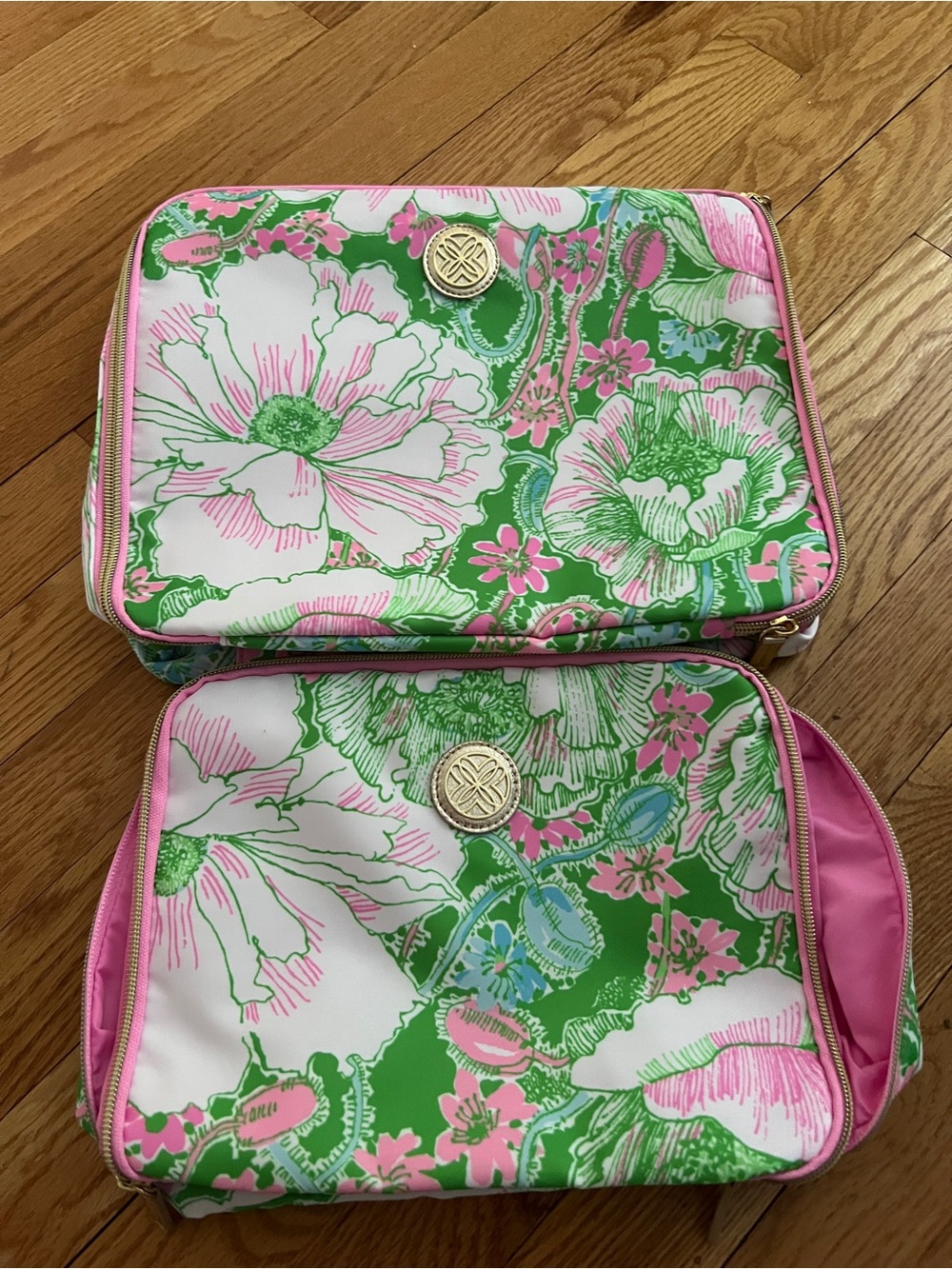 NWT Lilly Pulitzer Set of Packing Cubes & Shoe Bag Putting Green Pollyland